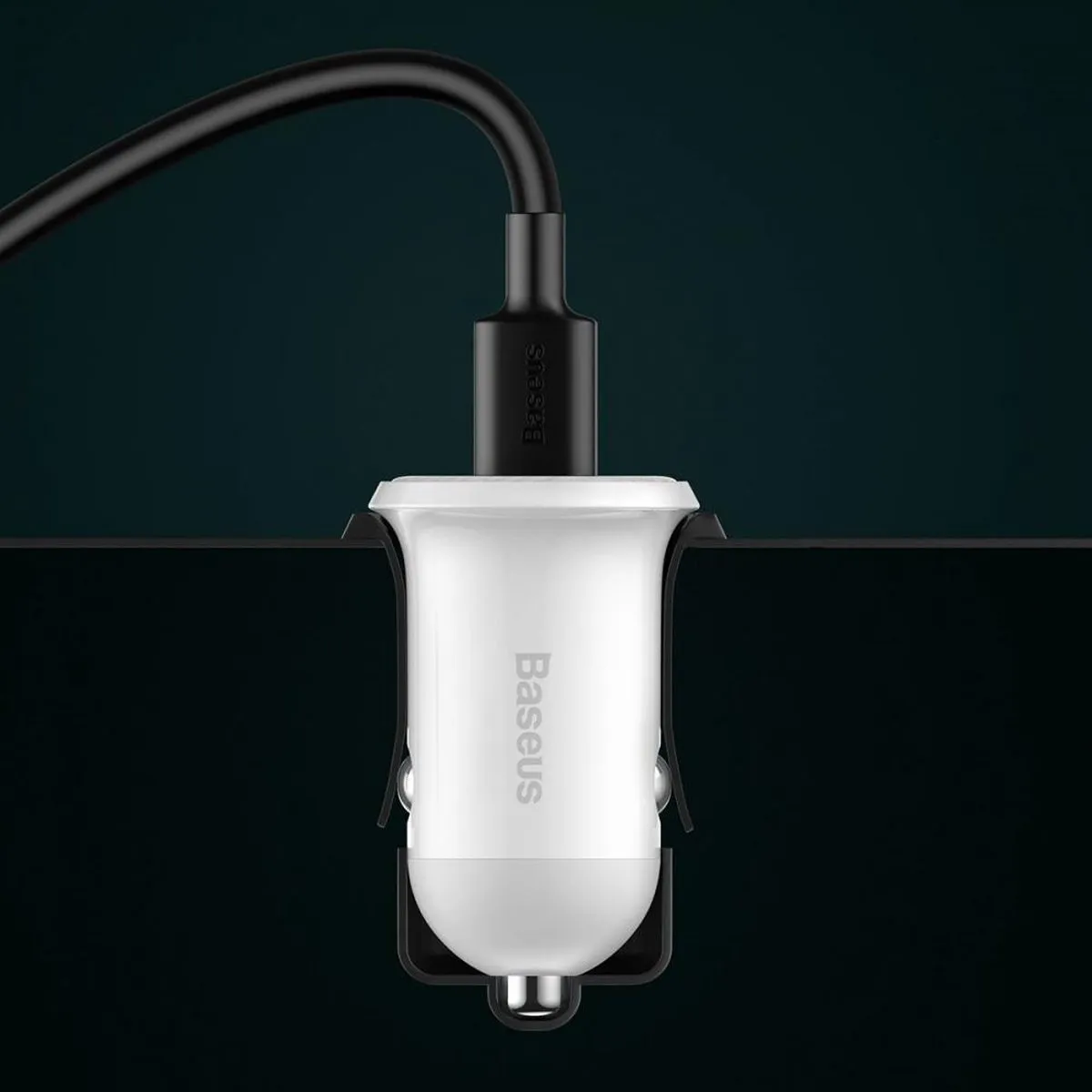 Baseus Grain Pro Autolader 7340 - 2x USB 4.8A - Wit