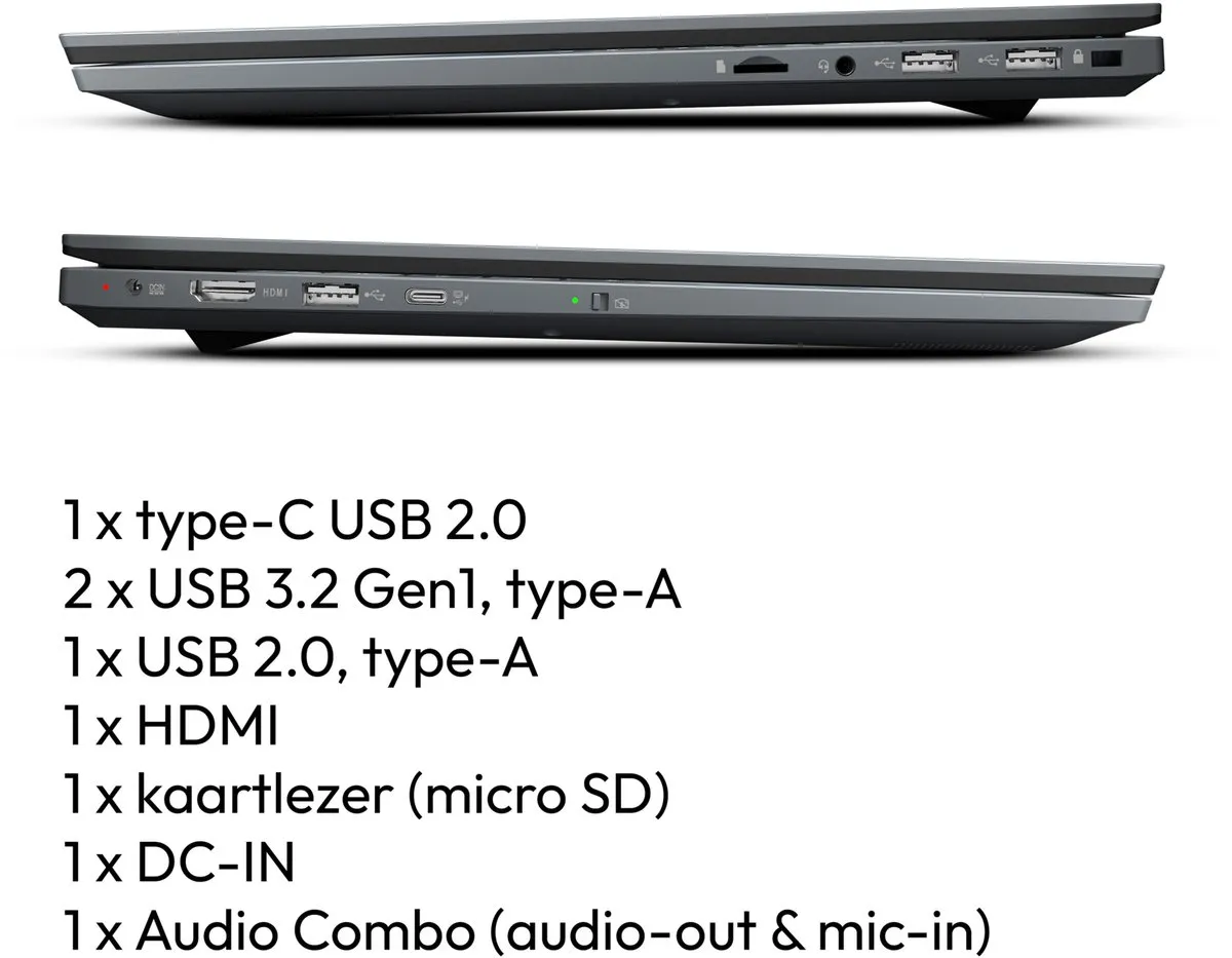 MEDION E15433 - Laptop, - Intel® Core™ i5-1235U- 15,6'' FHD-beeldscherm - 512 GB SSD - 16 GB RAM