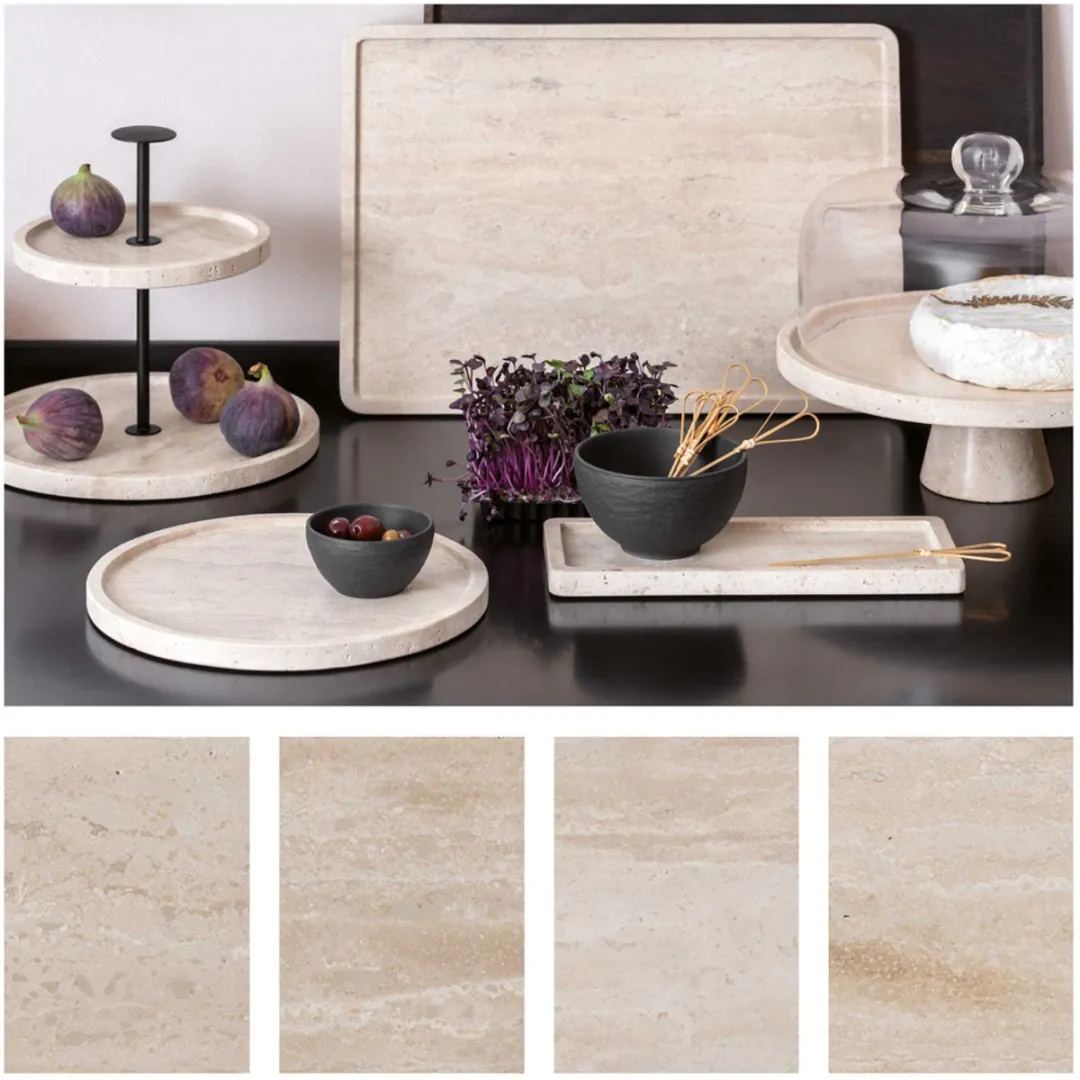Villeroy & Boch Manufacture Travertine Servierplaat 40,5x28,2cm - Beige