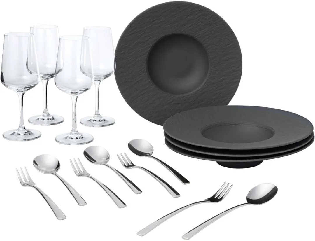 Villeroy & Boch Manufacture Rock Pasta-Set 12-delig