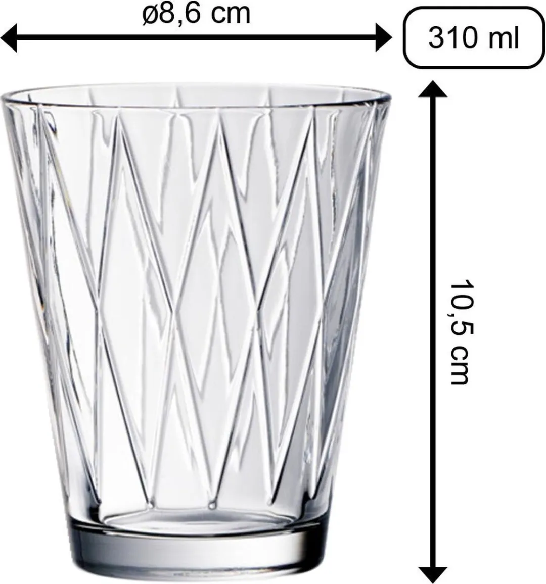 Villeroy & Boch Dressed Up Waterglazen 310ml - 16 Stuks