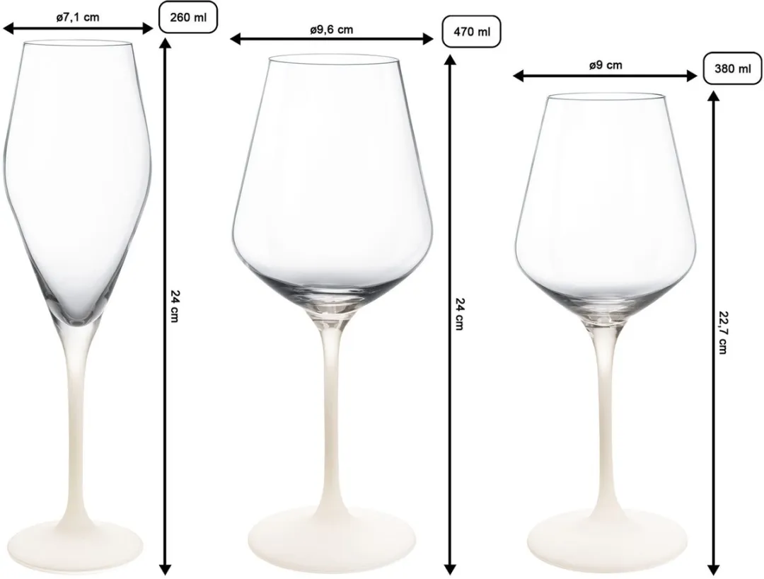 Villeroy & Boch Manufacture Rock Blanc Wijnglazen Set - 12 Stuks