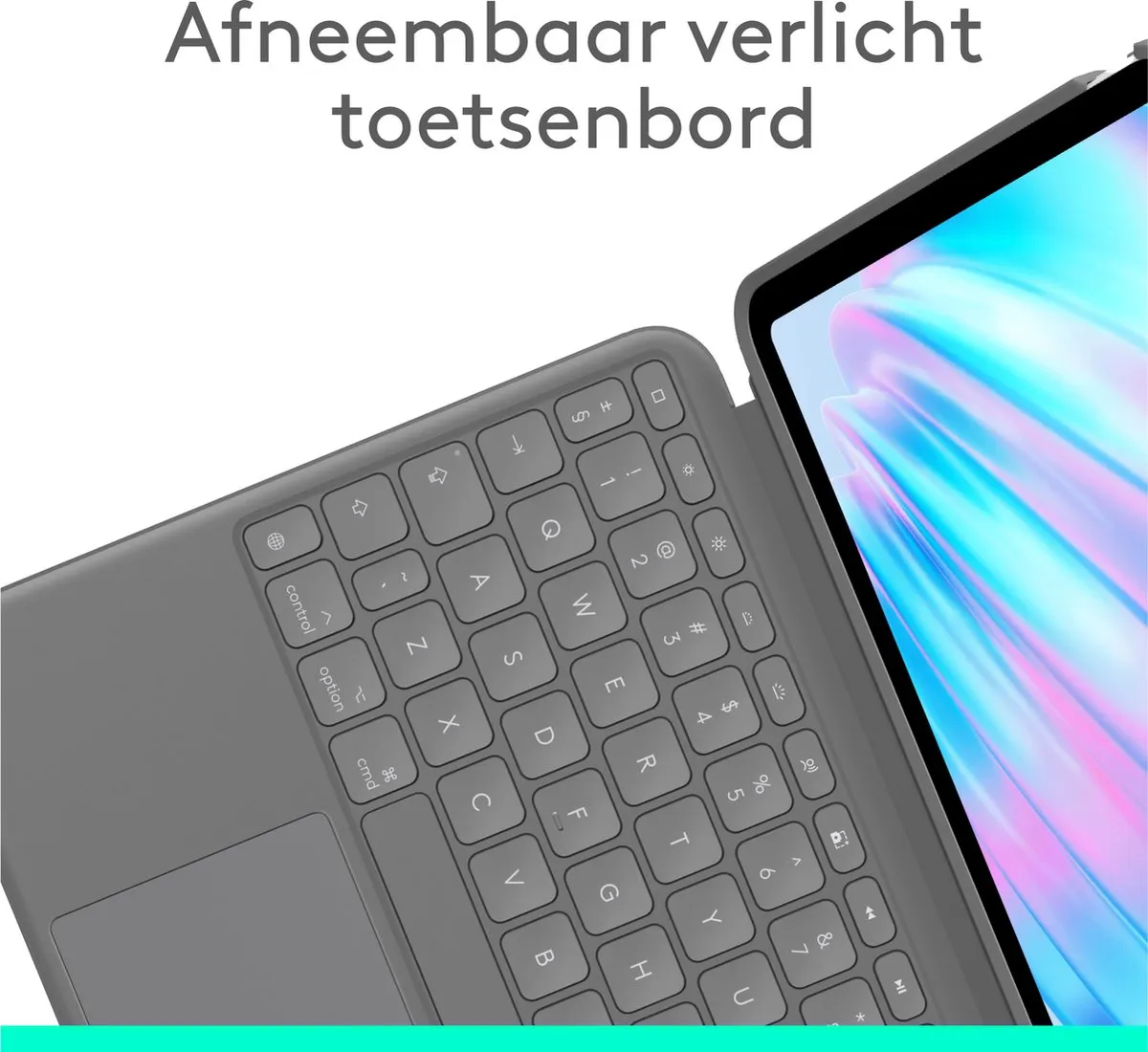 Logitech Combo Touch iPad Air 11" (M2) Toetsenbord - Grafiet