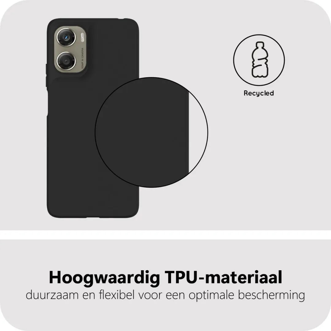 Just in Case Moto G06/G06 Power Siliconen Hoesje - Zwart