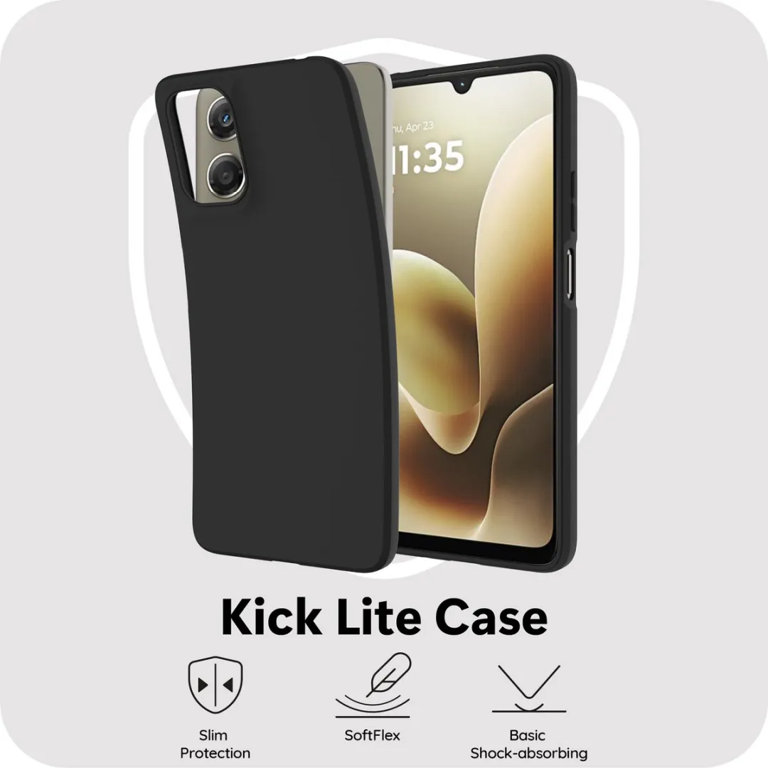 Just in Case Moto G06/G06 Power Siliconen Hoesje - Zwart