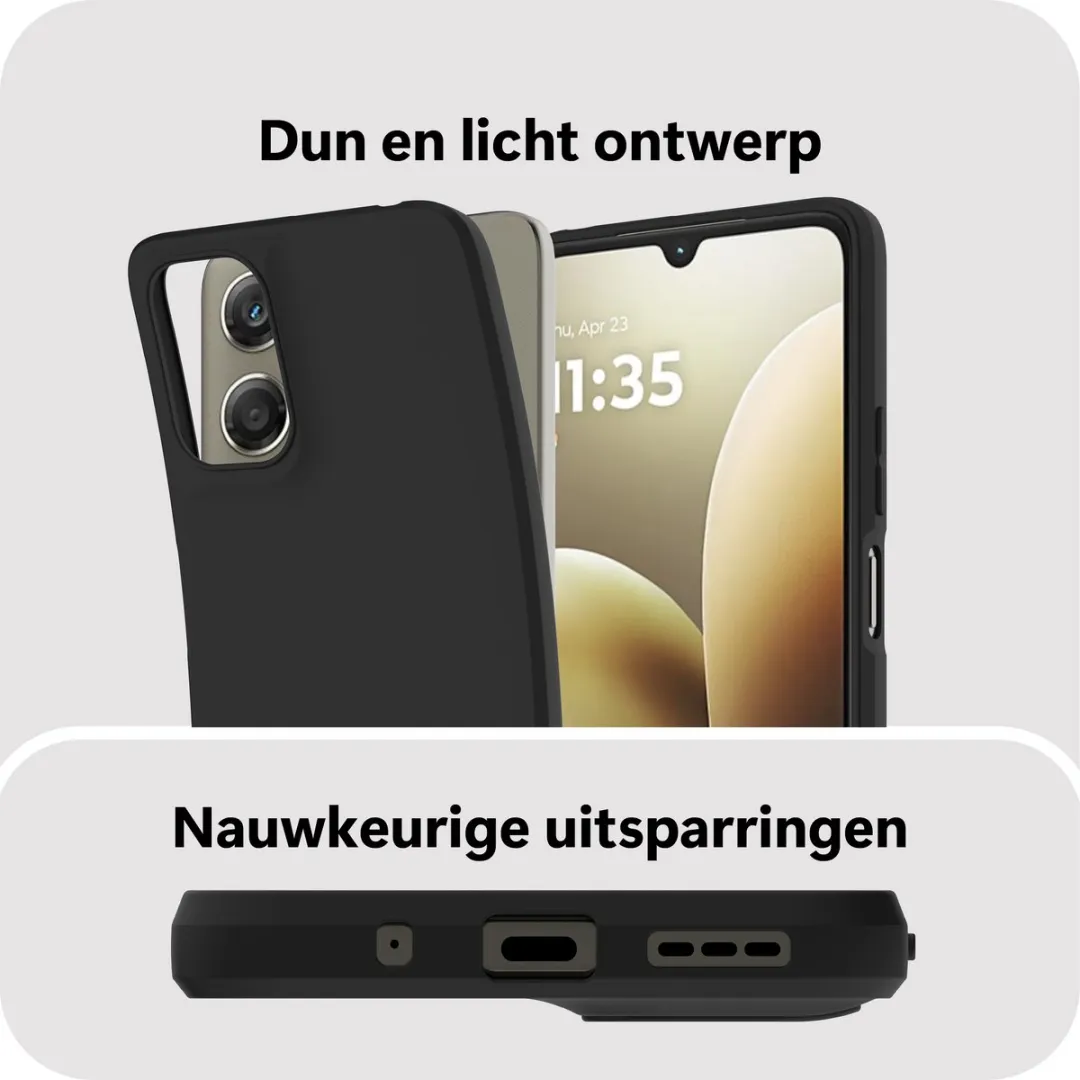 Just in Case Moto G06/G06 Power Siliconen Hoesje - Zwart