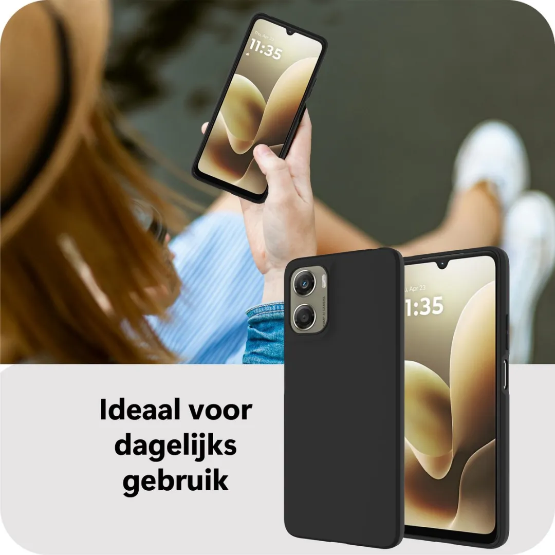 Just in Case Moto G06/G06 Power Siliconen Hoesje - Zwart - afbeelding 6 van 6