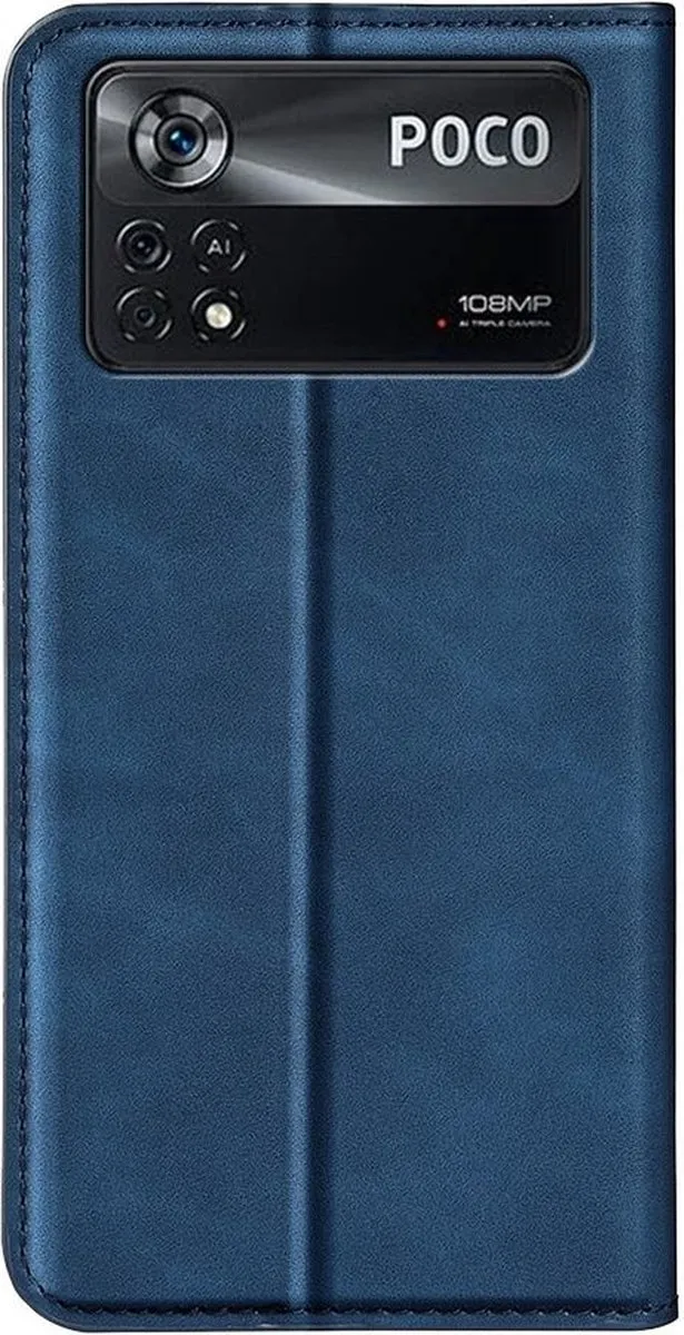 Just in Case Hoesje Poco X4 Pro 5G - 4 Pasjes - Blauw