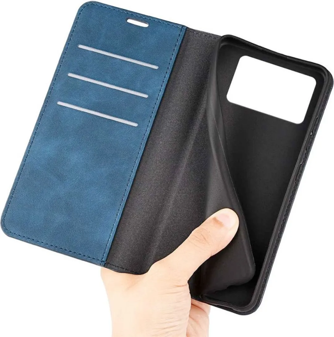 Just in Case Hoesje Poco X4 Pro 5G - 4 Pasjes - Blauw