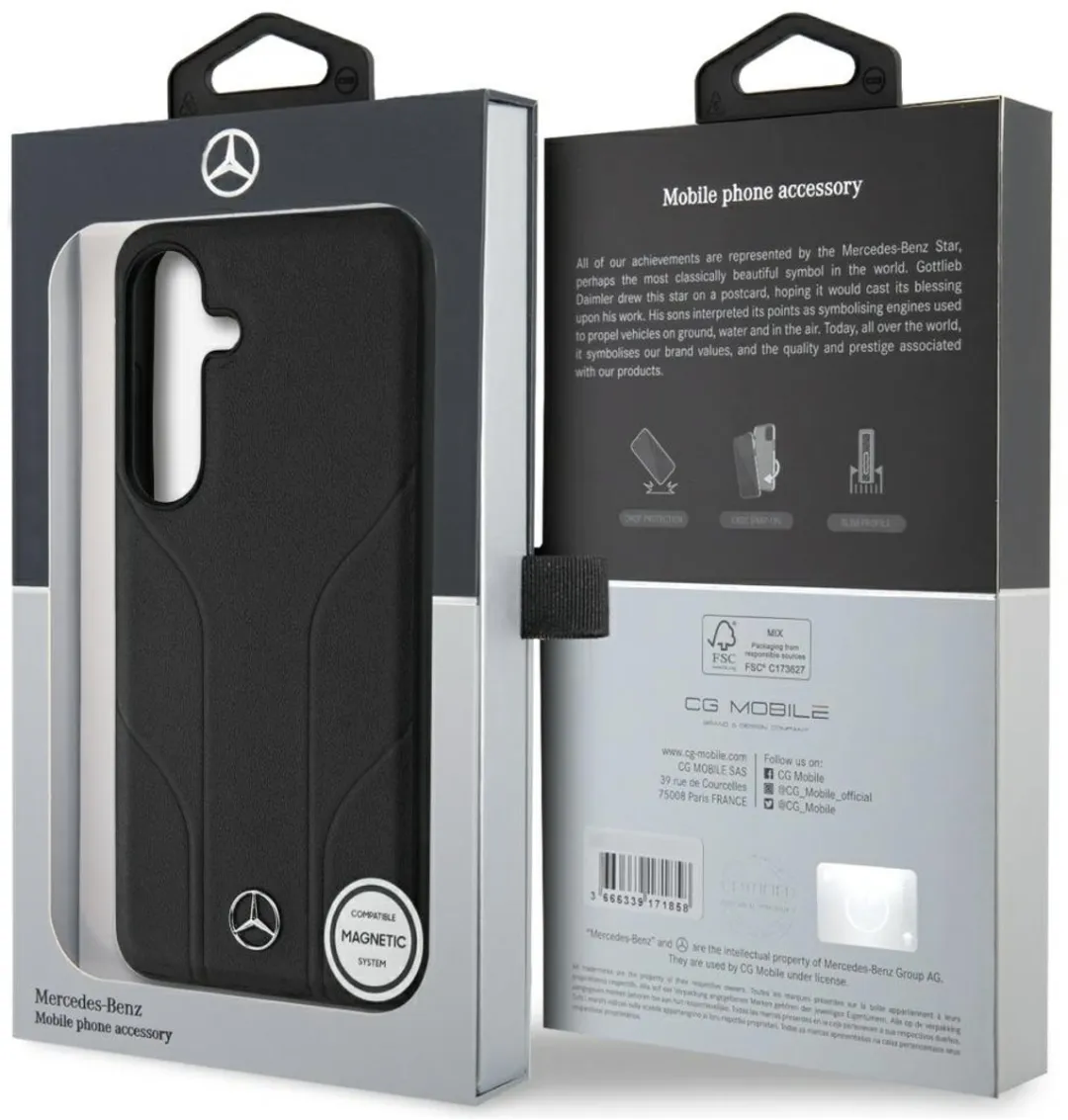 Mercedes Lederen Hoesje Galaxy S25+ - Transparent