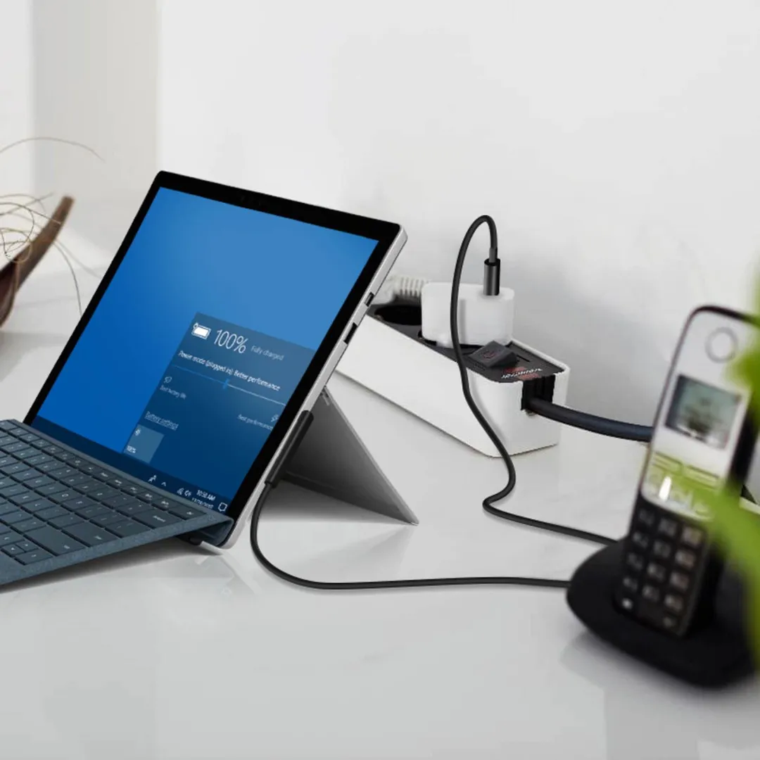 4Smarts USB-C Kabel 1m - Microsoft Surface - Zwart