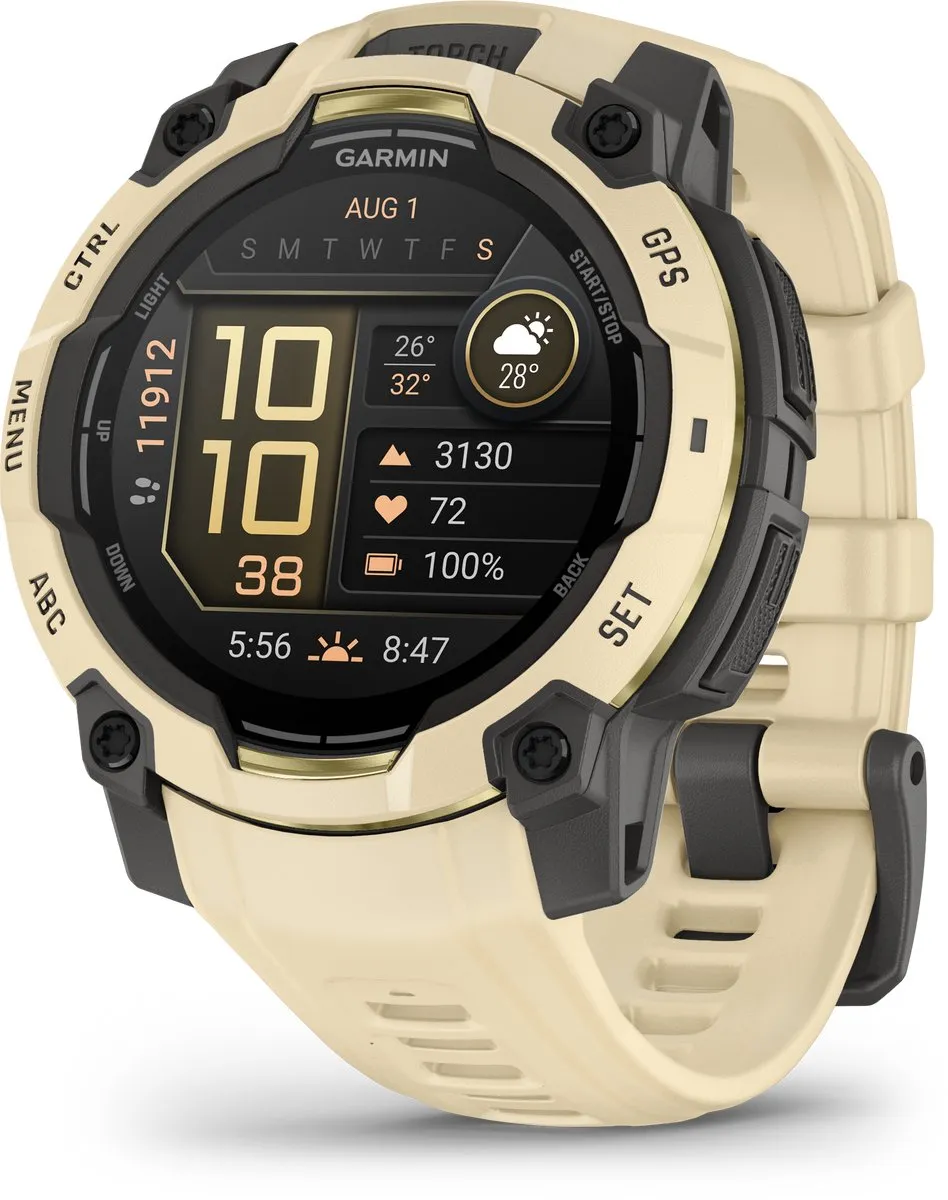 Garmin Instinct® 3 - Smartwatch - 45mm - AMOLED - Crème/Citrine - Limited Edition