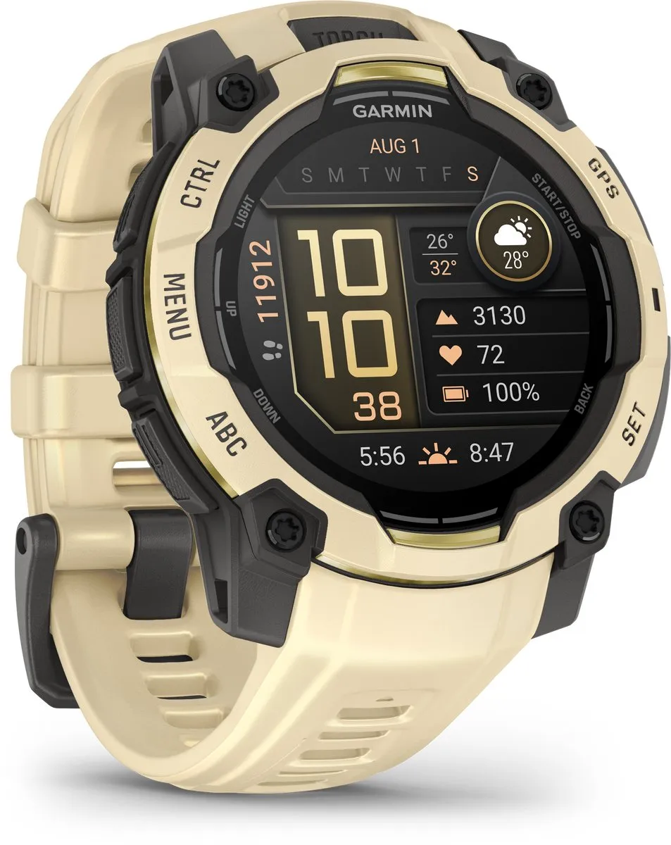 Garmin Instinct® 3 - Smartwatch - 45mm - AMOLED - Crème/Citrine - Limited Edition