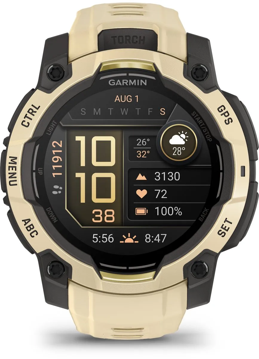 Garmin Instinct® 3 - Smartwatch - 45mm - AMOLED - Crème/Citrine - Limited Edition