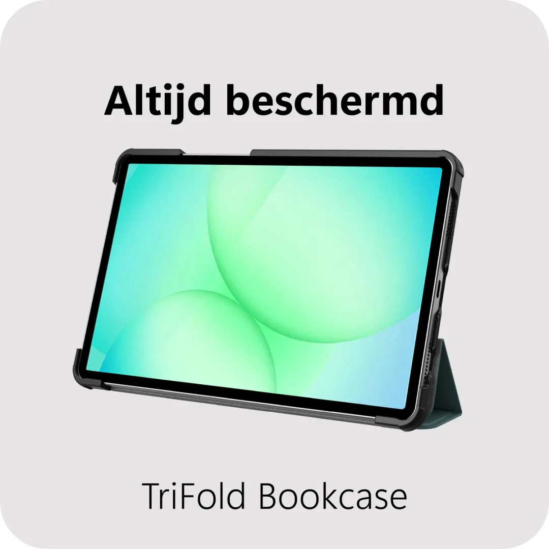 Just in Case TSA2812TF8 Tablethoes - Samsung Galaxy Tab A11 - TriFold - Groen