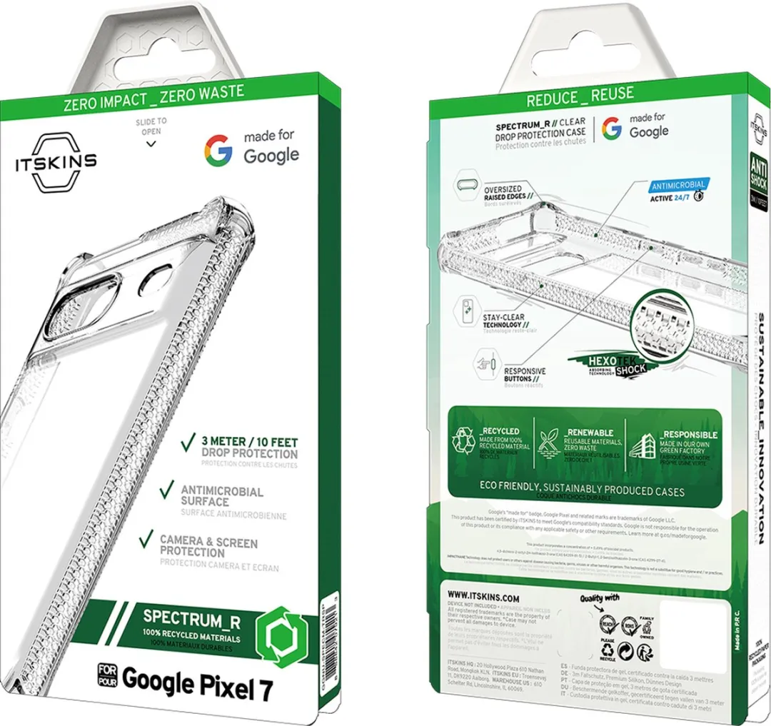 ITSKINS Spectrum R Clear GGNU-SPECM-TRSP Hoesje - Google Pixel 7 - Transparant