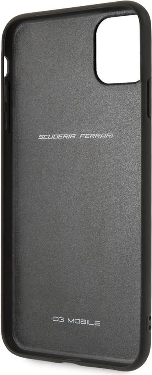 Ferrari iPhone 11 Pro Max Hoesje - Effen Zwart Leer