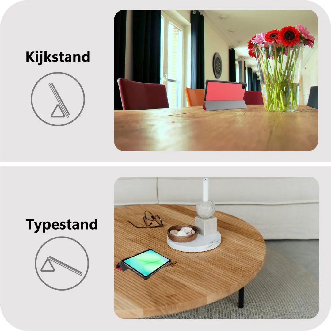 Just in Case TSA2812TF6 Tablethoes - Samsung Galaxy Tab A11 - Rood - afbeelding 6 van 6