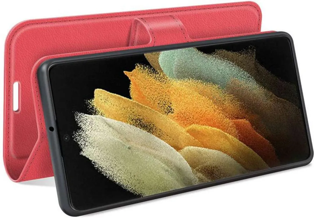 Just in Case Book Hoesje Samsung Galaxy S22 Ultra 4047611 - Rood