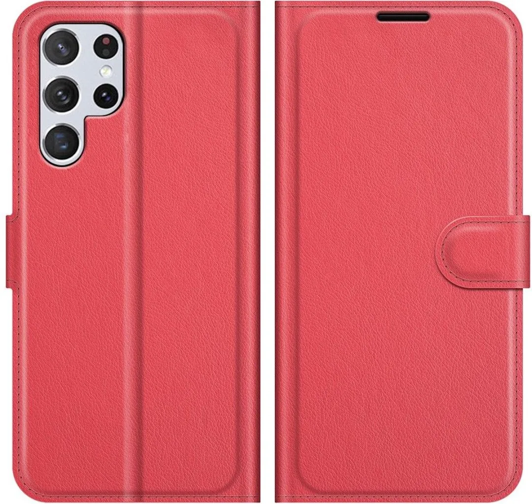 Just in Case Book Hoesje Samsung Galaxy S22 Ultra 4047611 - Rood - afbeelding 6 van 6