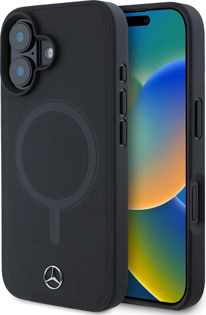 Mercedes-Benz Backcase Hoesje iPhone 16 Plus - Effen Zwart