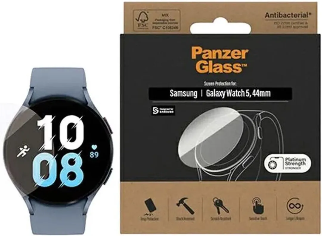 PanzerGlass Antibacterieel Screenprotector 44mm - Transparant