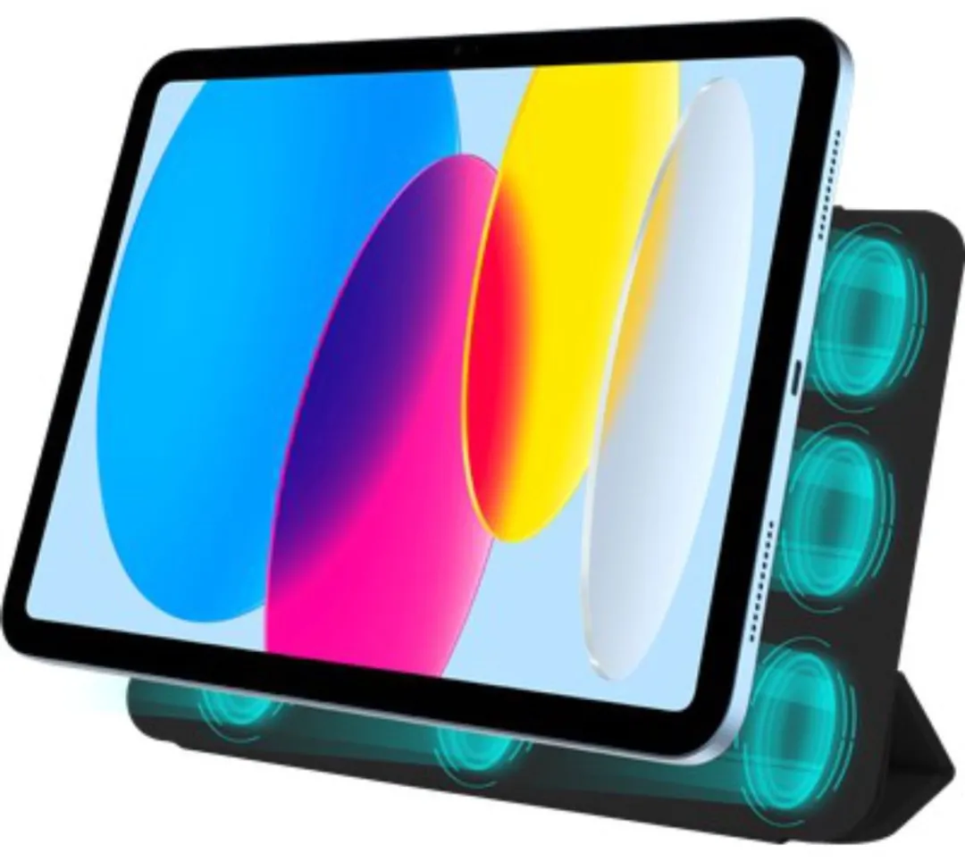 Just in Case iPad 11/10e Gen Hoes - Magnetic TriFold Bookcase - Zwart - afbeelding 6 van 6