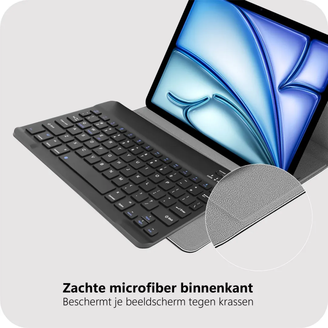 Just in Case TAP2734KB1PT Tablethoes met Toetsenbord - iPad Air 11" - Zwart