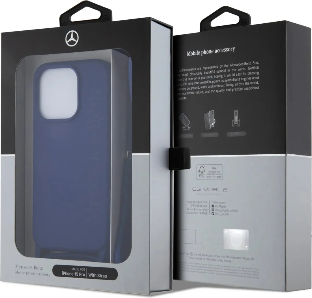 Mercedes-Benz iPhone 15 Hoes - Marineblauw