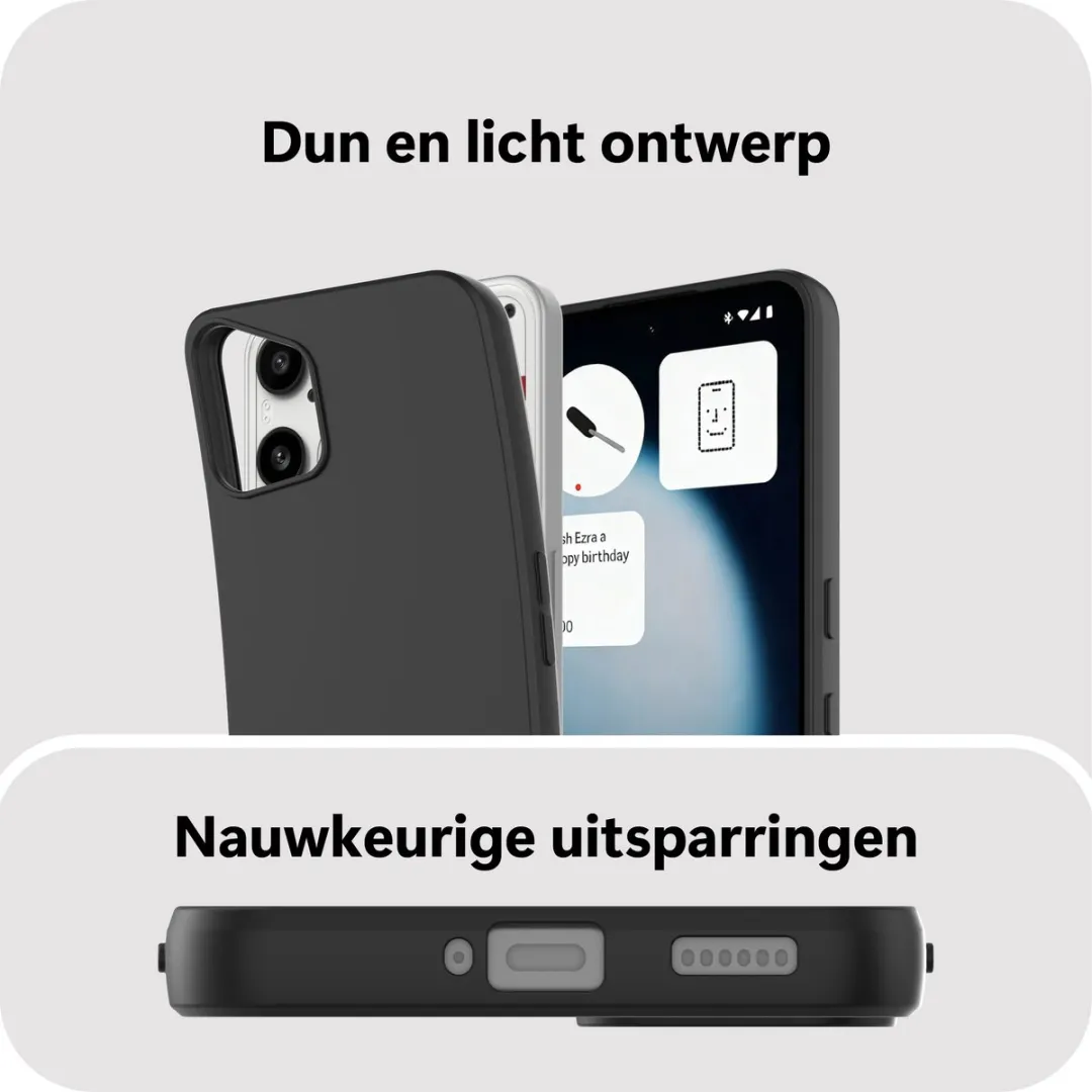 Just in Case Nothing Phone (3a) Lite Siliconen Hoesje MNT2857KL1 - Zwart