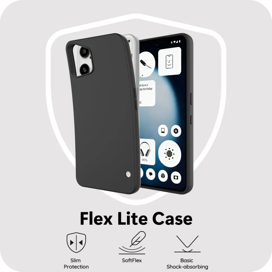 Just in Case Nothing Phone (3a) Lite Siliconen Hoesje MNT2857KL1 - Zwart