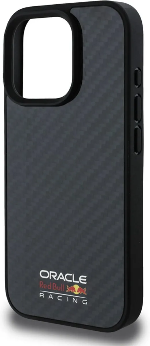 Red Bull Racing iPhone 16 Pro Max Hoesje RBHMP16X24CFILSK - Carbon Fiber - Vertical Logo - afbeelding 6 van 6