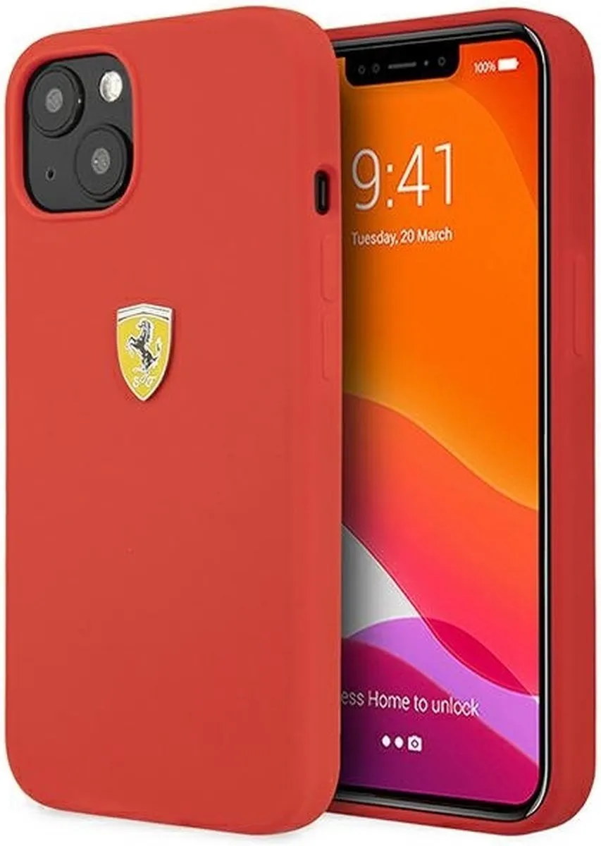 Ferrari FESSIHCP13SRE iPhone 13 mini Hardcase - Siliconen - Rood