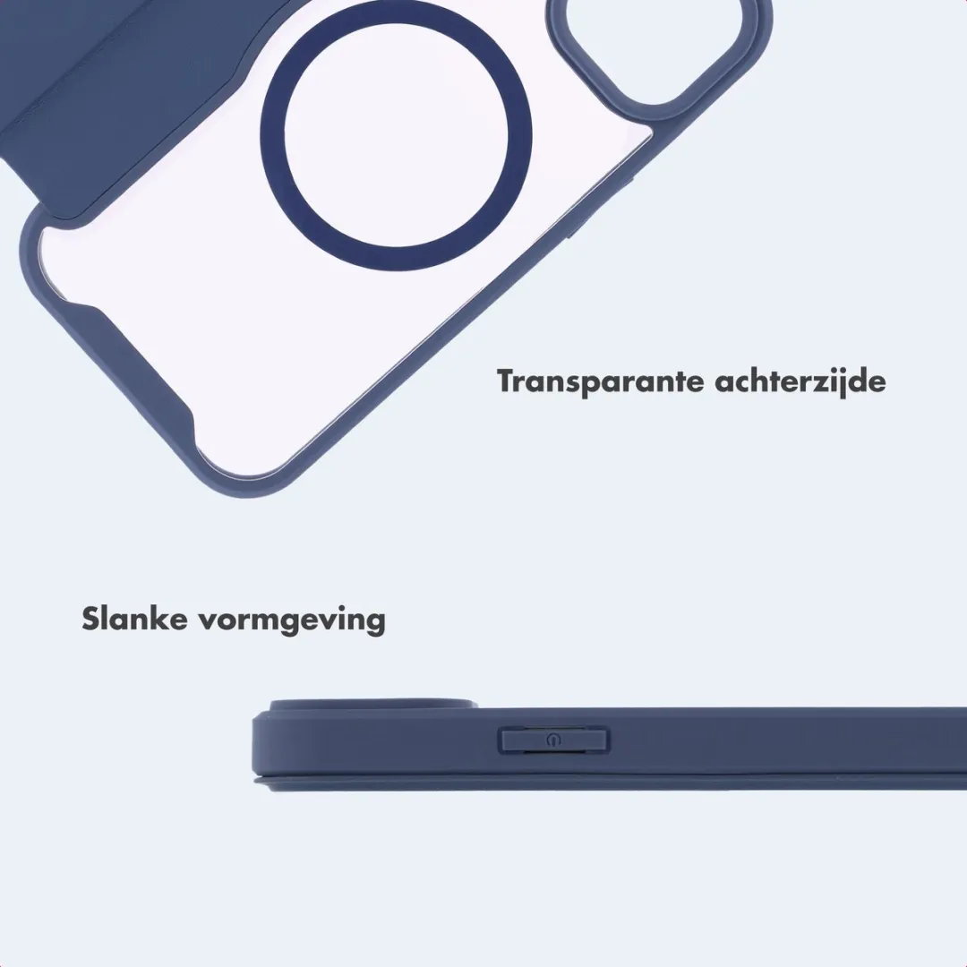 Imoshion iPhone 15 Hoesje - MagSafe Bookcase - Blauw - 2 Pasjes