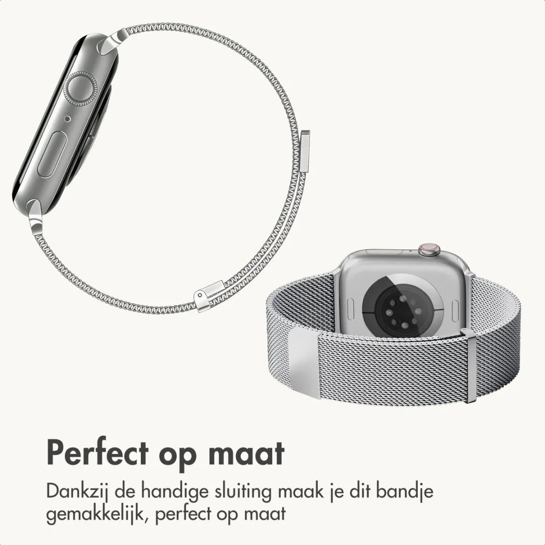 Imoshion Premium Milanees Bandje Apple Watch 44/45/46/49mm - Zilver - afbeelding 6 van 6