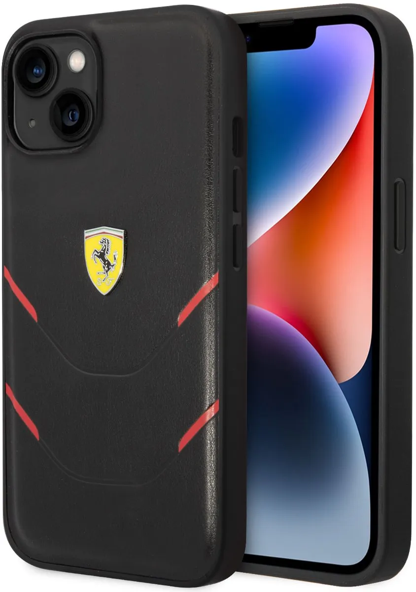 Ferrari Back Cover FECFCP14LBL - iPhone 14 Plus - Zwart