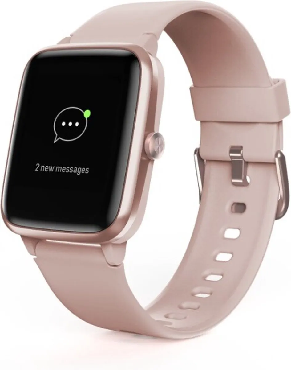 Hama Fit Smartwatch - 1,3-inch touch LCD-scherm - Activitytracker met o.a. hartslagmeter en stappenteller - Meldingen - Geintegreerde GPS - IP68-waterbestendig - Roze