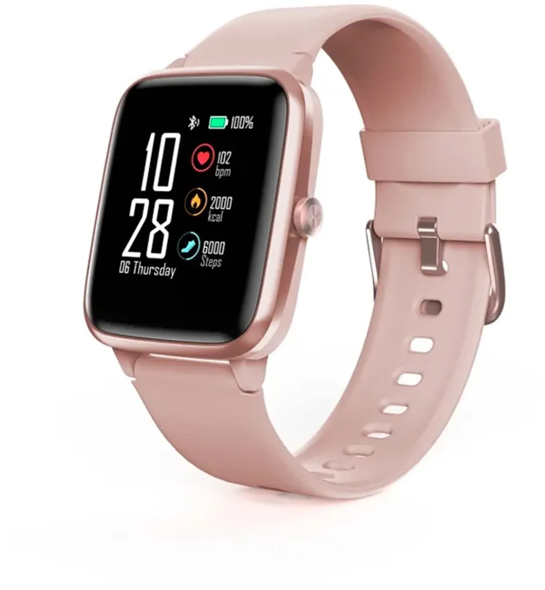 Hama Fit Smartwatch - 1,3-inch touch LCD-scherm - Activitytracker met o.a. hartslagmeter en stappenteller - Meldingen - Geintegreerde GPS - IP68-waterbestendig - Roze