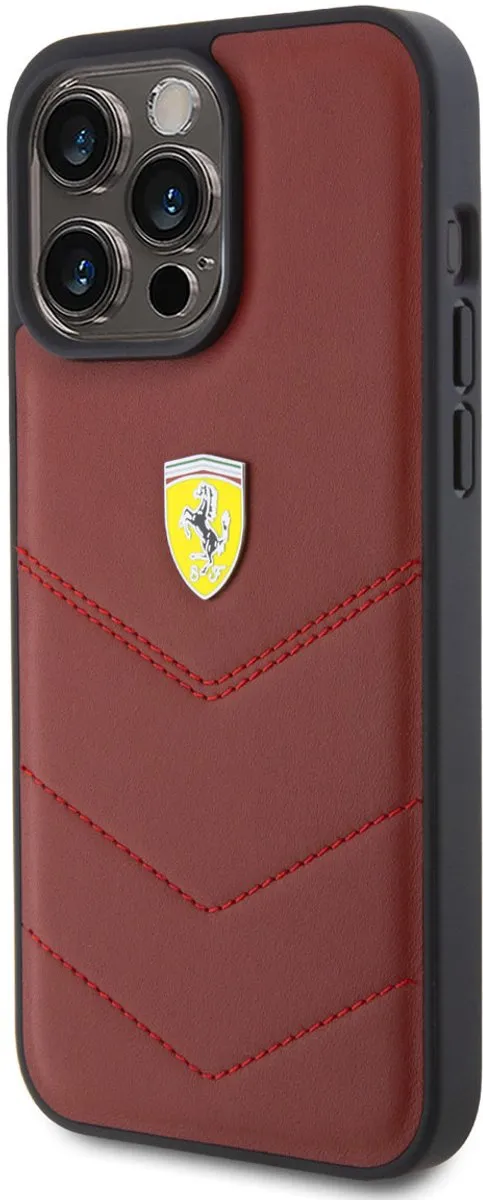 Ferrari Back Cover iPhone 15 Plus - Rood