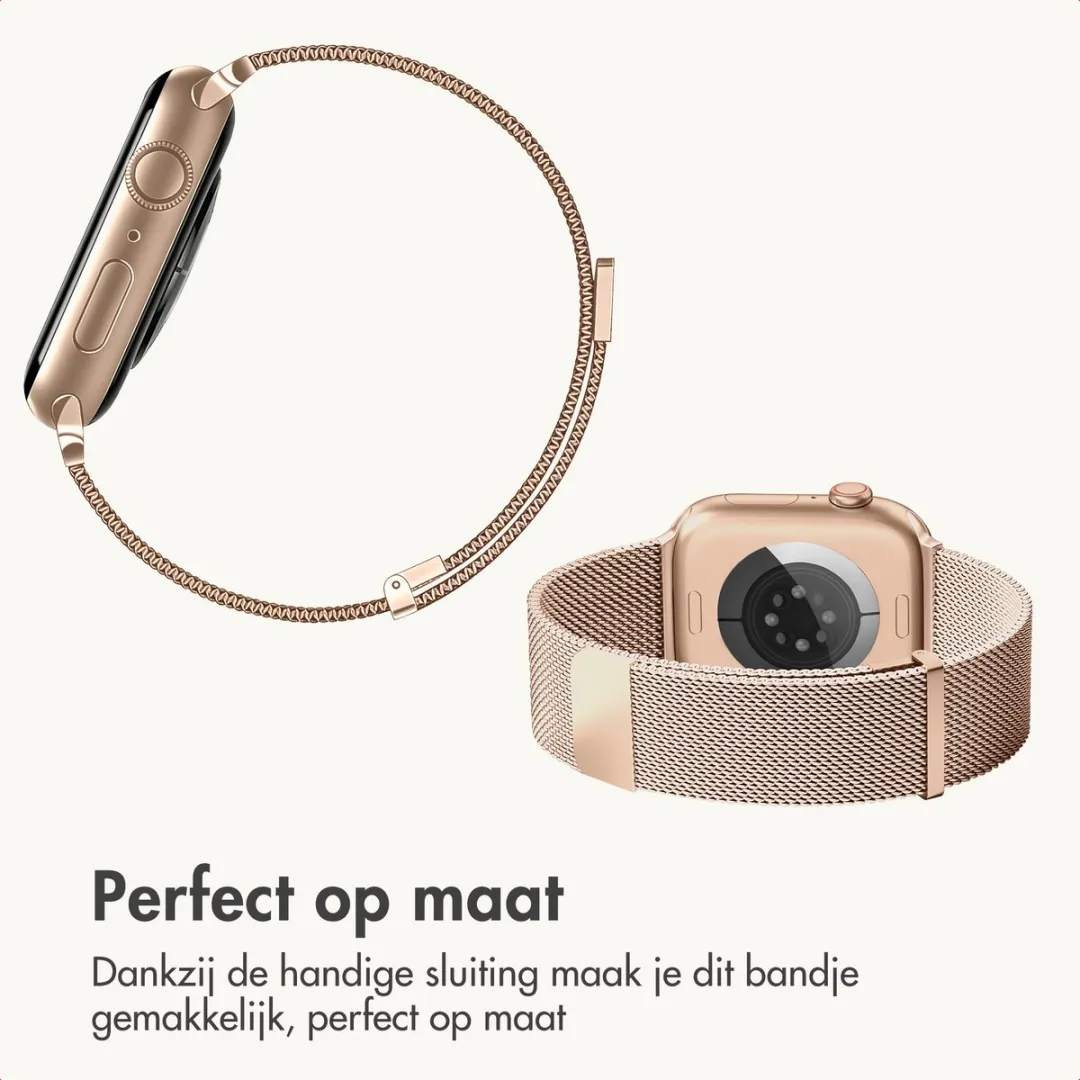Imoshion Premium Milanees Bandje Apple Watch 44-49mm - Rosé Goud - afbeelding 6 van 6