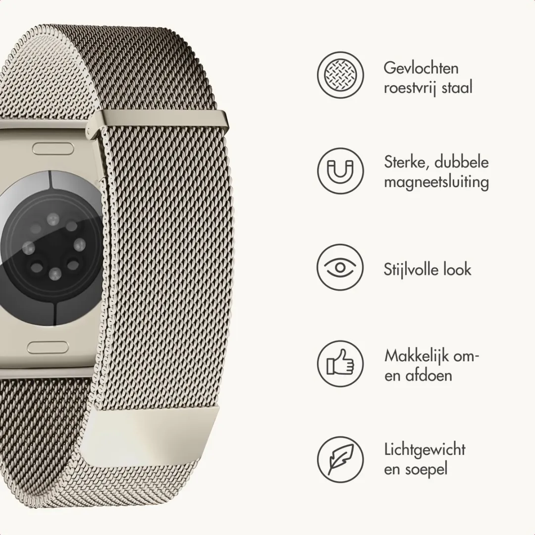 Imoshion Premium Milanees Bandje Apple Watch 42mm - Starlight