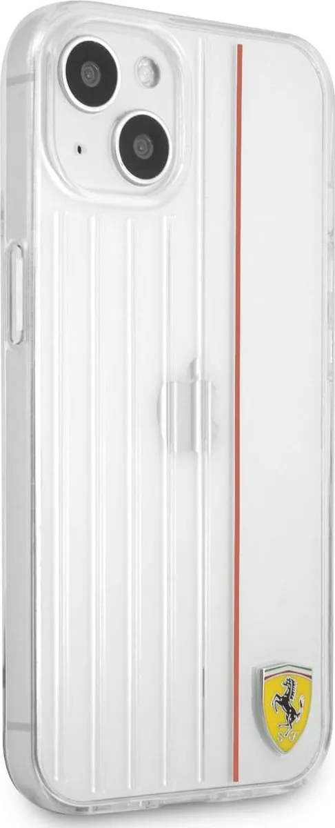 Ferrari iPhone 13 Hard Case - Rood met contrasterende lijnen