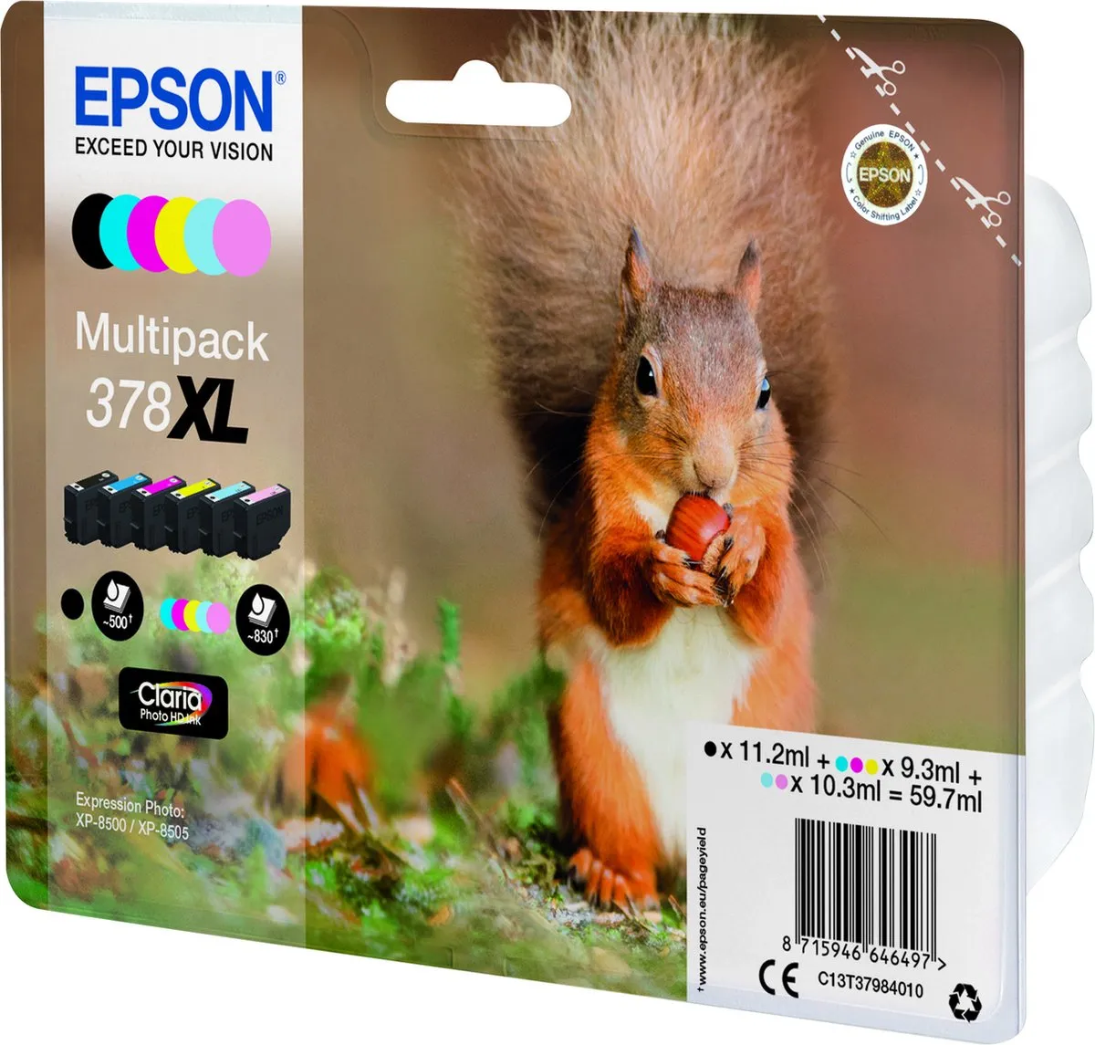 Epson 378XL Compatible Inktcartridge - 59ml - Multicolor