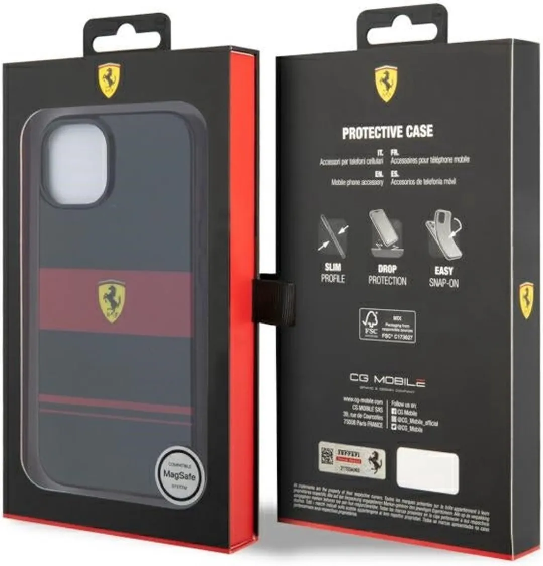 Ferrari iPhone 14 Hardcase - Zwart - MagSafe