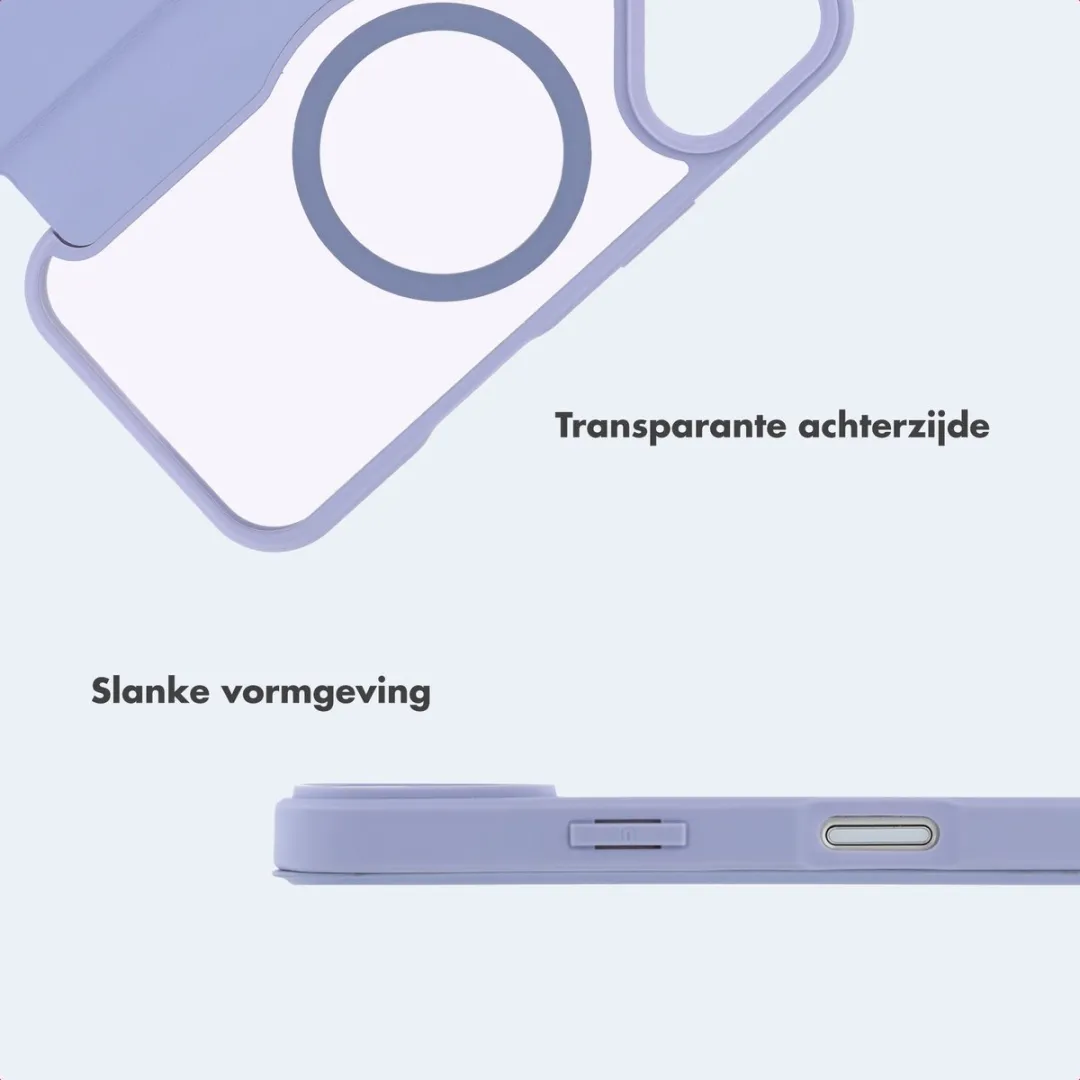 Imoshion iPhone 17 MagSafe Hoesje - Transparant Paars - 2 Pasjes
