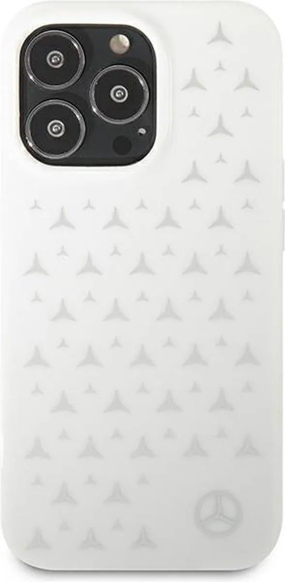 Mercedes MEHCP13XESPWH iPhone 13 Pro Max Hoesje - Zilver - Sterrenpatroon