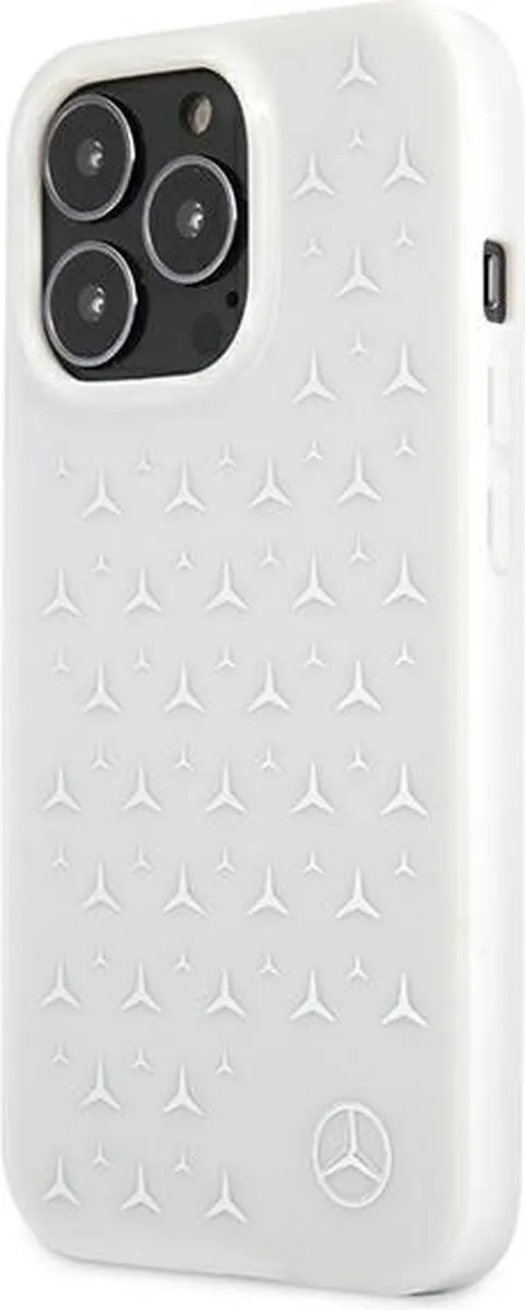 Mercedes MEHCP13XESPWH iPhone 13 Pro Max Hoesje - Zilver - Sterrenpatroon