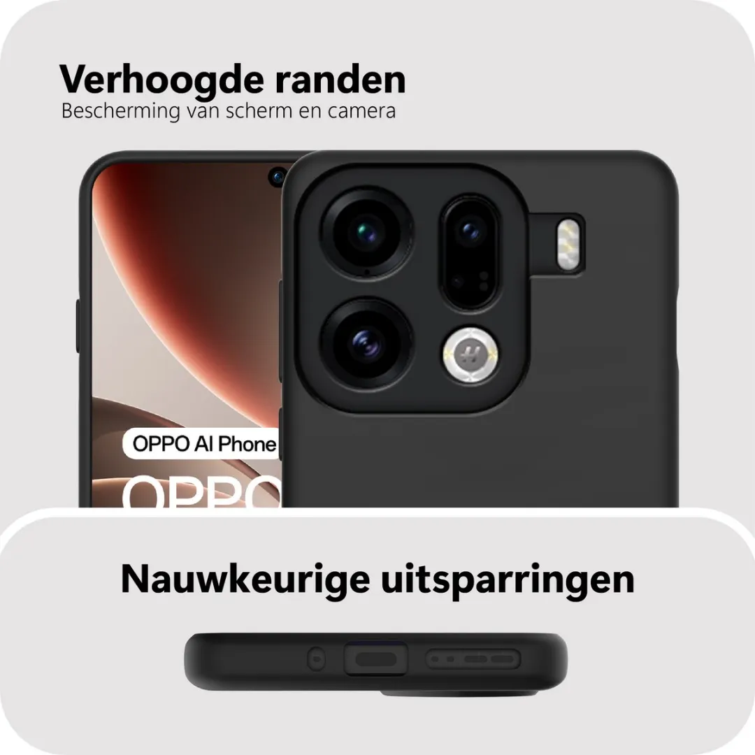 Just in Case Oppo Find X9 Pro Siliconen Hoesje MOO2811KL1 - Zwart