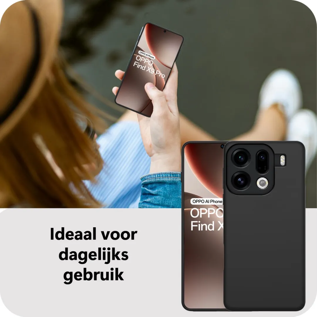 Just in Case Oppo Find X9 Pro Siliconen Hoesje MOO2811KL1 - Zwart