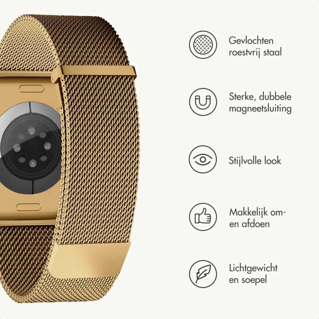 Imoshion Milanees Bandje Apple Watch 44-49mm - Goud